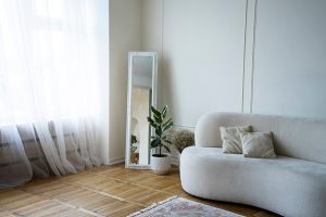 mirror in living room