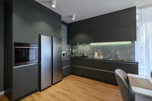 The L-shape kitchen