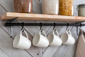 Kitchen - Install hooks to hang mugs