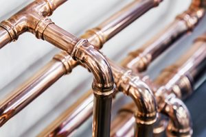 copper pipes and fittings