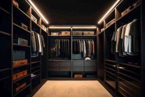 Lighting in walk in wardrobe