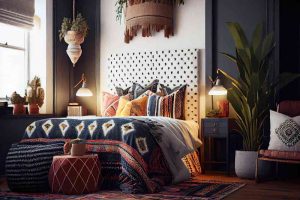 Eclectic design bedroom