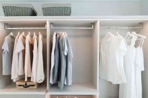 Full height walk in wardrobe