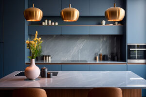 Bold Navy and Deep Blue Kitchen
