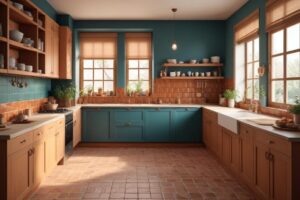 kitchen cabinet designs with warm colours