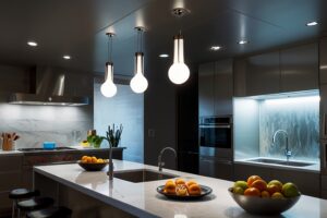 kitchen with bowl fruit counter bowl oranges counter