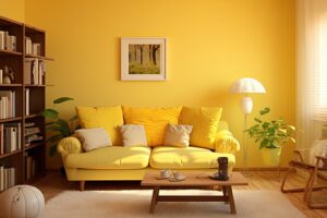 room home interior yellow