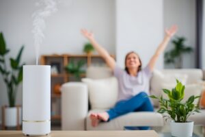 air purifier cozy living room fresh relaxing home environment