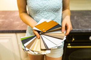 midsection woman holding paper currency