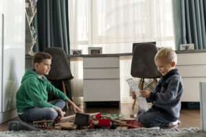 kids playing their room