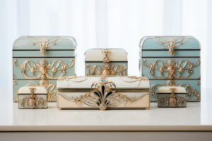 ornate jewelry boxes art nouveau style