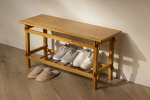 still life shoe rack indoors