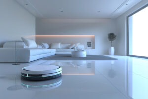 neon robot vacuum cleaner