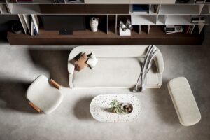 high angle view food table