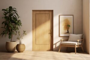 modern styled small entryway